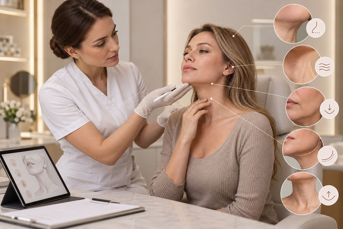 what aestheticians should assess before double chin treatment