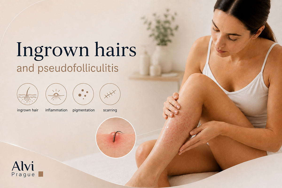 ingrown hairs and pseudofolliculitis after hair removal