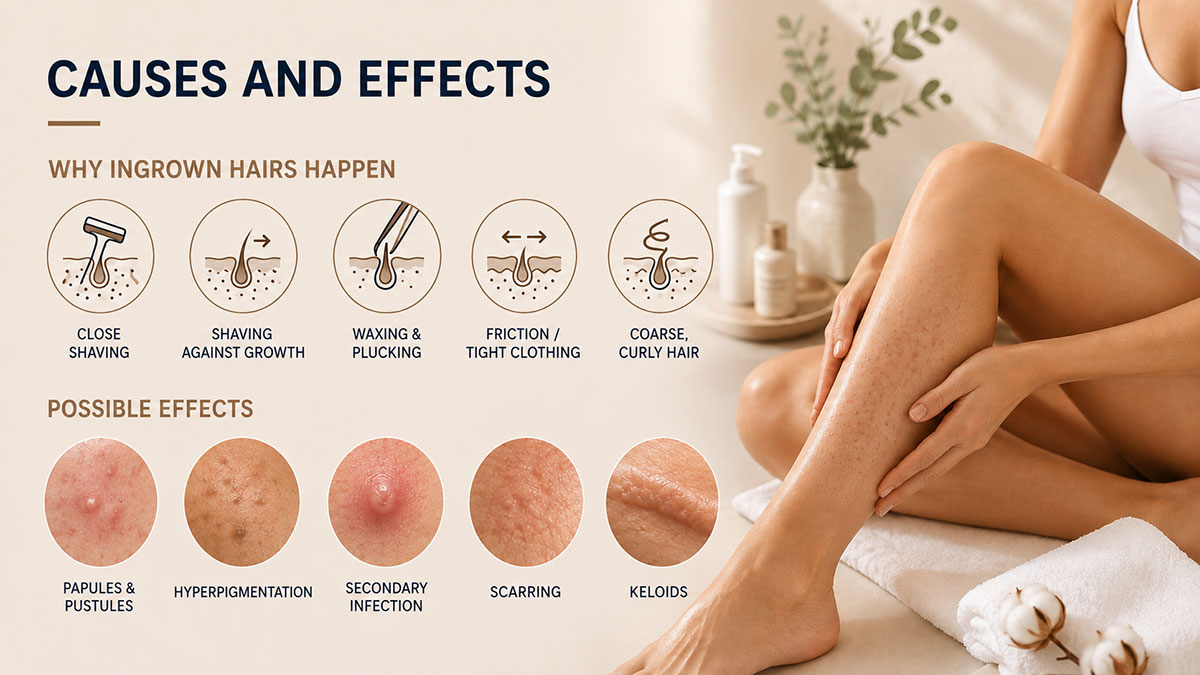 why hairs become ingrown and possible complications