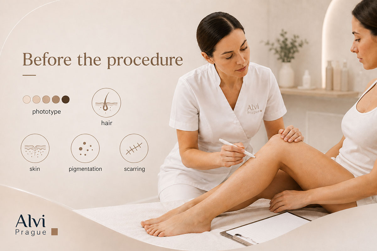 what an aesthetic professional assesses before laser hair removal