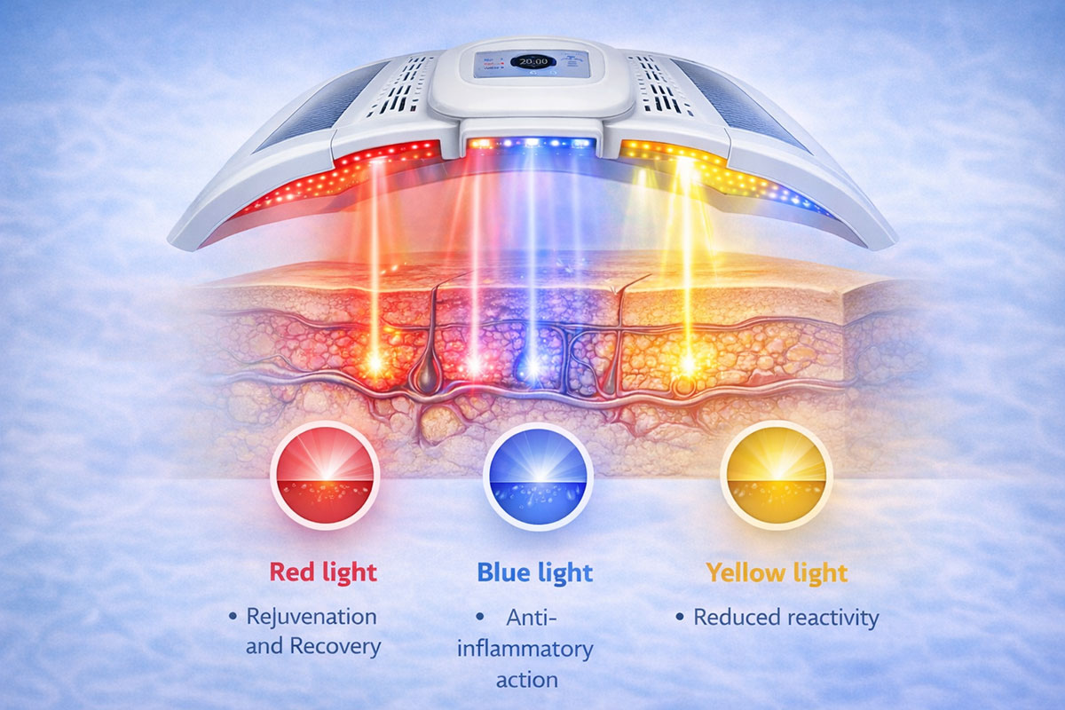 what LED light therapy is and how it works on the skin