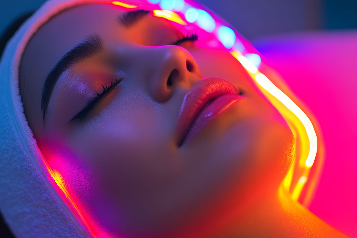 when LED therapy is used and which procedures it is combined with